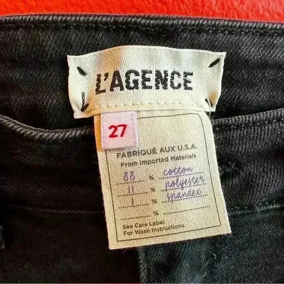 L'AGENCE Black split ankle jeans size 27 - Picture 3 of 9